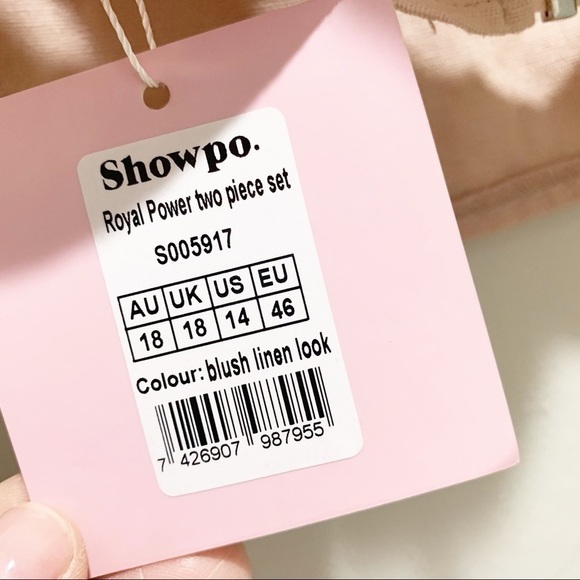 SHOWPO AUSTRALIA ROYAL POWER Blush Pink Crop Top - Picture 6 of 9